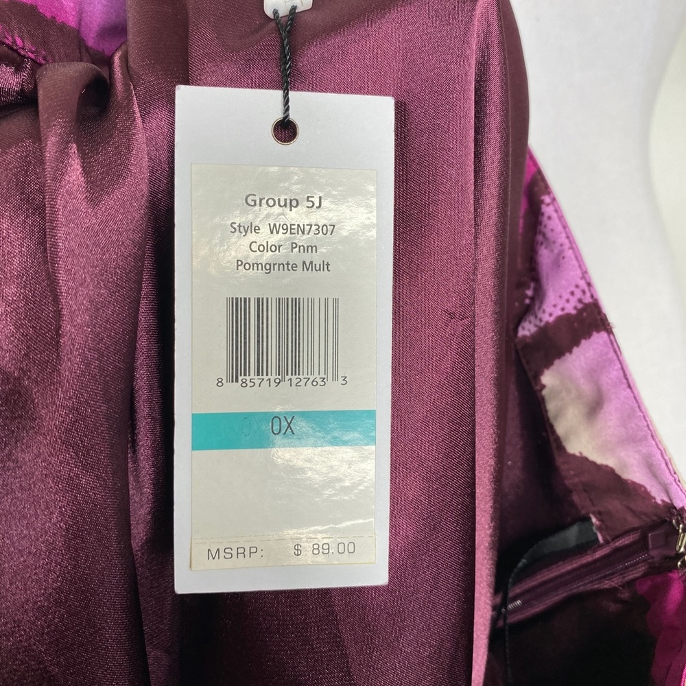 NWT Calvin Klein Pomegranate Multi-Color Skirt Plus Size 0X - Picture 11 of 13